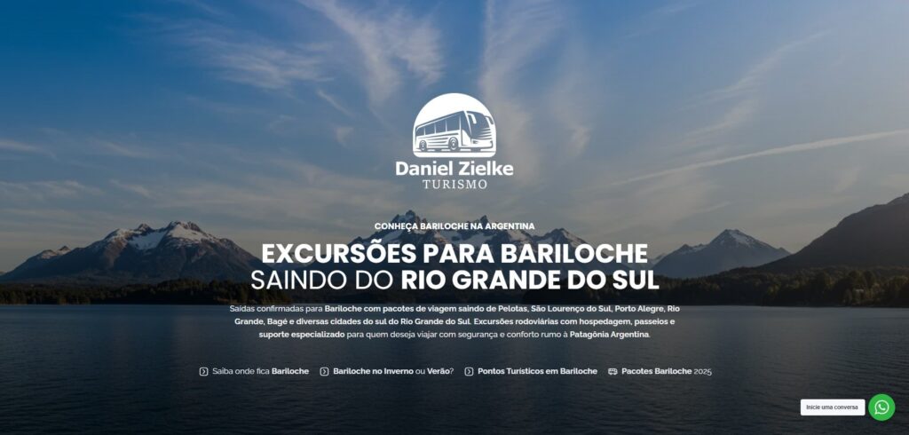 Landing Page para Excursão a Bariloche